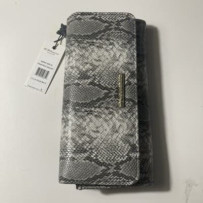 BCBGeneration Black and White Snake skin Long Wallet 'Anastasia Wallet' NEW 4X8 - Thumbnail 15