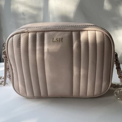 Mark And Graham The Quilted Crossbody Pink Leather Monogram LSH Bag Purse READ! - Thumbnail 3