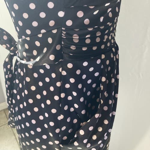 VTG Whimsy Goth Rockabilly PINUP Polka Dot Dress Party Formal Size 5 Tweeze Me - Thumbnail 13