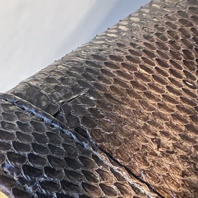 Vintage Brown Snakeskin Wallet Clutch Purse 70s 80s Retro Mob Wife Classic Chic - Thumbnail 19