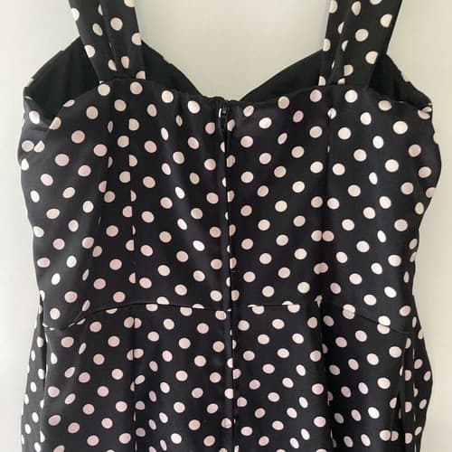 VTG Whimsy Goth Rockabilly PINUP Polka Dot Dress Party Formal Size 5 Tweeze Me - Thumbnail 7