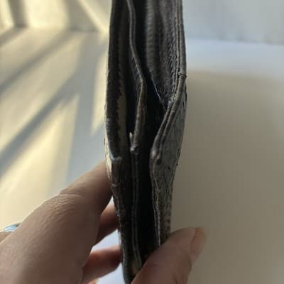 Vintage Brown Snakeskin Wallet Clutch Purse 70s 80s Retro Mob Wife Classic Chic - Thumbnail 16