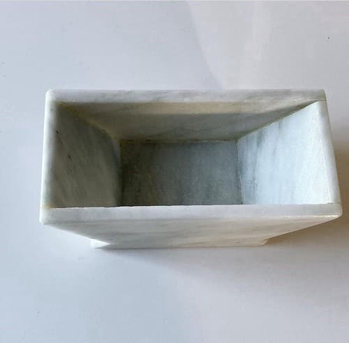 Vintage Post Modern Marble Coaster Set Bar Ware Minimalist Chic 5 Coasters Case - Thumbnail 7