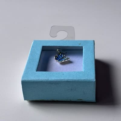 Vintage? Sterling Silver 925 Butterfly Enameled Charm Pendant NOS MACYS - Thumbnail 13