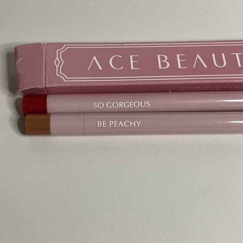 Ace Beaute Draw It Lip Liner Duo Set So Gorgeous Red & Be Peachy Nude Full Size - Thumbnail 6