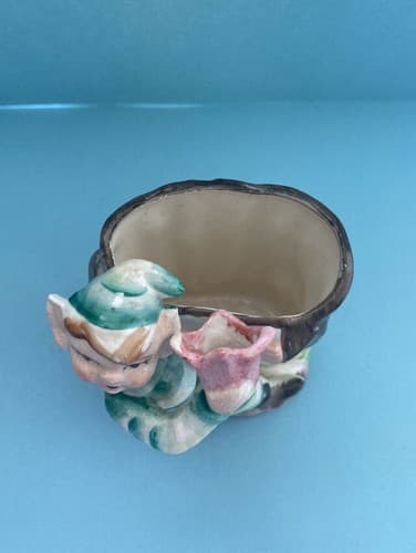 Vintage Forest Elf Ceramic Planter Fairy Core Cottage Core Pen Holder MCM Tulip - Thumbnail 5