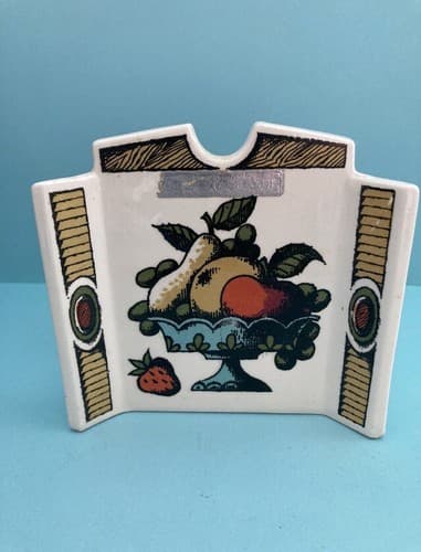 Vintage Holt Howard 1964 Ceramic Napkin Mail Holder MCM Vtg Kitchenware Signed