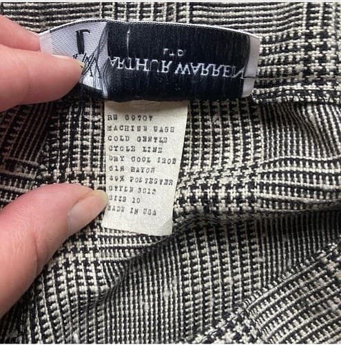 Vintage NOS Women’s Houndstooth Tapered Leg Pants XS-S Dark Academia Preppy Twee - Thumbnail 7