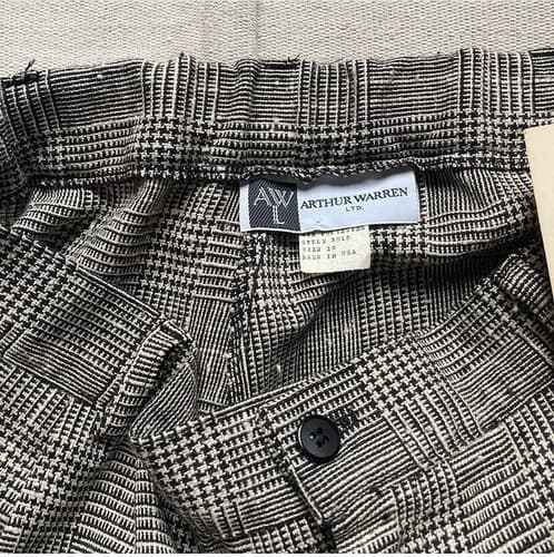 Vintage NOS Women’s Houndstooth Tapered Leg Pants XS-S Dark Academia Preppy Twee - Thumbnail 6