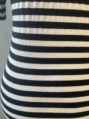 Vintage Forever 21 Cowl Neck Tunic Dress Black White Striped Emo Core Indie SZ L - Thumbnail 11