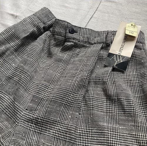 Vintage NOS Women’s Houndstooth Tapered Leg Pants XS-S Dark Academia Preppy Twee - Thumbnail 9