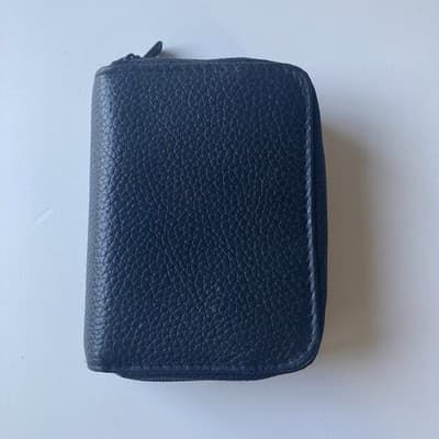 Buxton Black Genuine Leather Wizard Accordian Wallet Coins Small Leather Goods - Thumbnail 4
