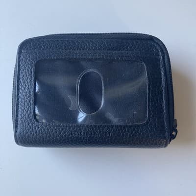 Buxton Black Genuine Leather Wizard Accordian Wallet Coins Small Leather Goods - Thumbnail 2