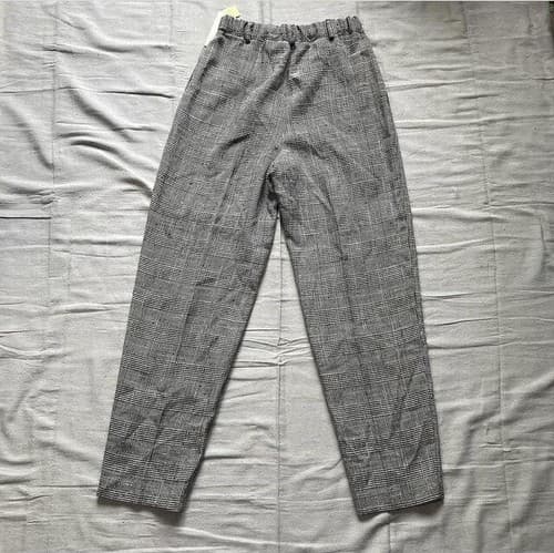 Vintage NOS Women’s Houndstooth Tapered Leg Pants XS-S Dark Academia Preppy Twee - Thumbnail 2