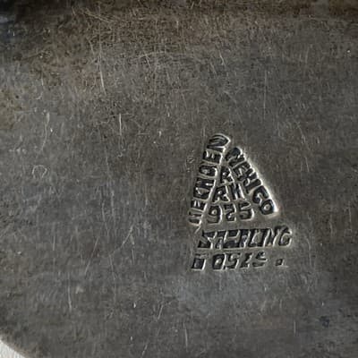 Vintage MCM Sterling Silver 925 Aztec Mayan Calendar Pendant Brooch RMM Mexico - Thumbnail 6