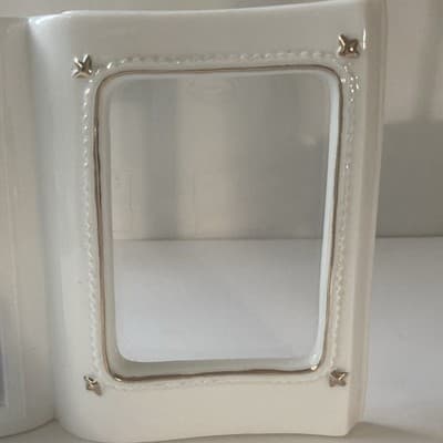 Vintage Christmas Nativity Scene Bible Picture Frame Ceramic Porcelain Pastels - Thumbnail 17