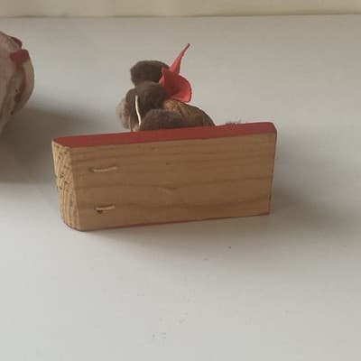 Vintage Handmade Craft Christmas Ornaments Lot of 2 Cute Retro Home Santa Head - Thumbnail 11