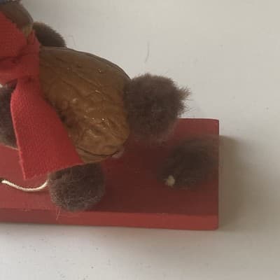 Vintage Handmade Craft Christmas Ornaments Lot of 2 Cute Retro Home Santa Head - Thumbnail 9