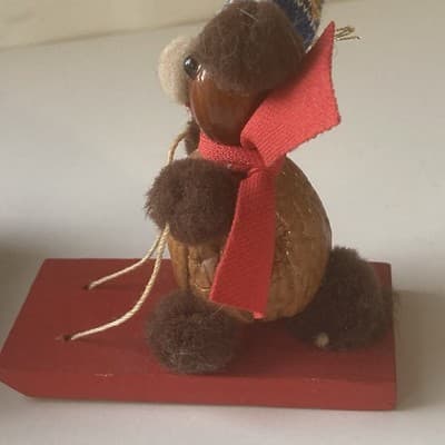 Vintage Handmade Craft Christmas Ornaments Lot of 2 Cute Retro Home Santa Head - Thumbnail 14