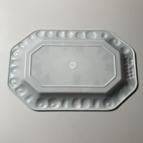 Vintage Christmas Plastic Snack Trays Set of 4 Holiday Hosting Dining Xmas Scene - Thumbnail 7