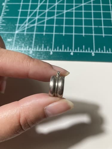Vintage Sterling Silver 925 Hoop Earring SINGLE Modernist Minimalist Classic - Thumbnail 11
