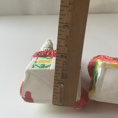 Vintage Blow Mold Christmas Ornaments Houses Lot of 2 MCM Kitschy Retro VTG XMAS - Thumbnail 11