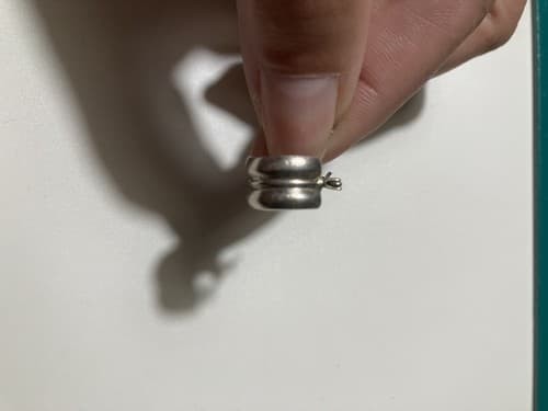 Vintage Sterling Silver 925 Hoop Earring SINGLE Modernist Minimalist Classic - Thumbnail 7