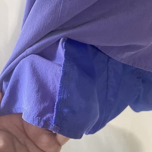 VTG 90s Silk Vest Women’s XL Festival Purple Boho Minimalist Chic Office Siren - Thumbnail 9