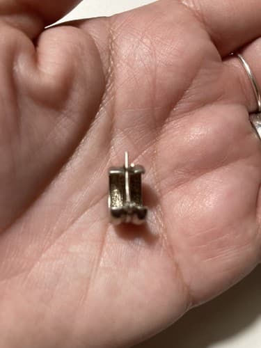 Vintage Sterling Silver 925 Hoop Earring SINGLE Modernist Minimalist Classic - Thumbnail 10