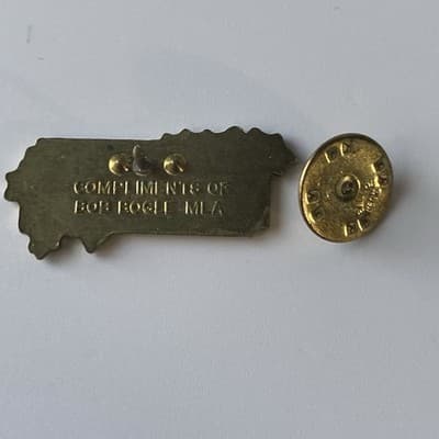 Vintage XMAS Enameled Brass Pin Merry Christmas Happy New Year Bob Bogle MLA - Thumbnail 8