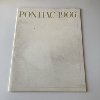 Pontiac 1966 Car Models Catalog Sales Brochure MCM Era Retro Car Ephemera VTG