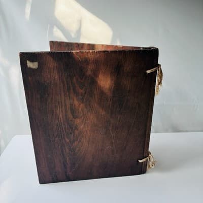 Vintage Wood Book Journal Cover Southwestern Mexican Sombrero Man Folk Art Retro - Thumbnail 18