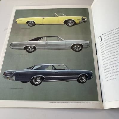 Pontiac 1966 Car Models Catalog Sales Brochure MCM Era Retro Car Ephemera VTG - Thumbnail 8