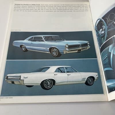 Pontiac 1966 Car Models Catalog Sales Brochure MCM Era Retro Car Ephemera VTG - Thumbnail 7