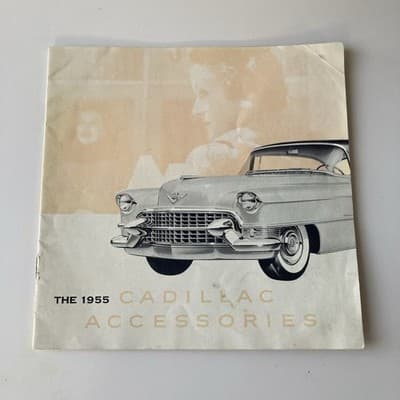 1955 Cadillac Accessories Sales Brochure MCM Era Retro Car Ephemera Vintage