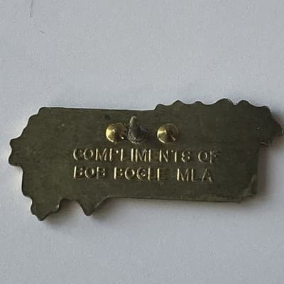 Vintage XMAS Enameled Brass Pin Merry Christmas Happy New Year Bob Bogle MLA - Thumbnail 6