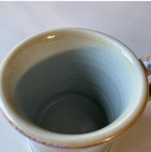 Vintage Studio Pottery Glazed Ceramic Mugs Pastel Watercolors Kawaii Boho 3 MUGS - Thumbnail 7
