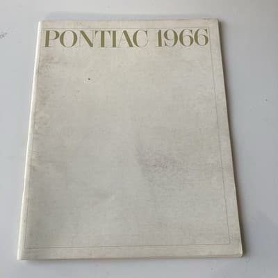 Pontiac 1966 Car Models Catalog Sales Brochure MCM Era Retro Car Ephemera VTG - Thumbnail 16