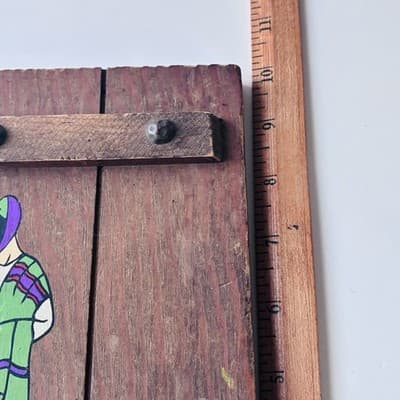 Vintage Wood Book Journal Cover Southwestern Mexican Sombrero Man Folk Art Retro - Thumbnail 11