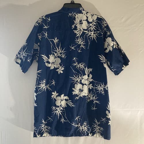 O’Neill XL Men’s Button Up Navy Floral Hibiscus Hawaiian Cotton Shirt - Thumbnail 3