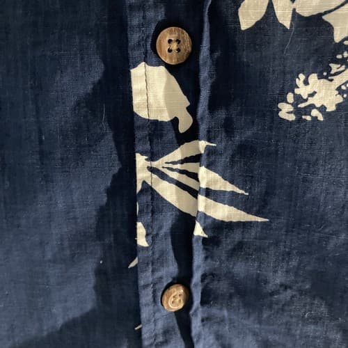 O’Neill XL Men’s Button Up Navy Floral Hibiscus Hawaiian Cotton Shirt - Thumbnail 5