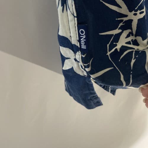 O’Neill XL Men’s Button Up Navy Floral Hibiscus Hawaiian Cotton Shirt - Thumbnail 8