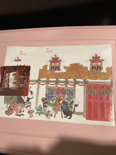 Vintage American Greetings Christmas Cloverleaf Lane Gift box. NOS 9x5x8 3/4 USA - Thumbnail 5