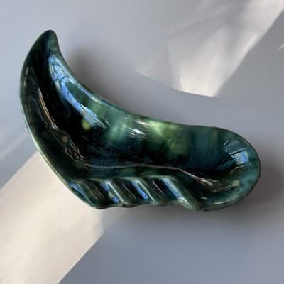 Vintage MCM Green Glazed Ceramic Pottery Ashtray Retro Mid Century Modern 60s 70 - Thumbnail 19