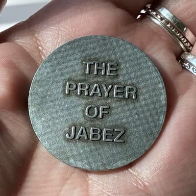 Vintage Prayer Of Jabez Coin Token Pewter Pocket Prayer Coin Christianity