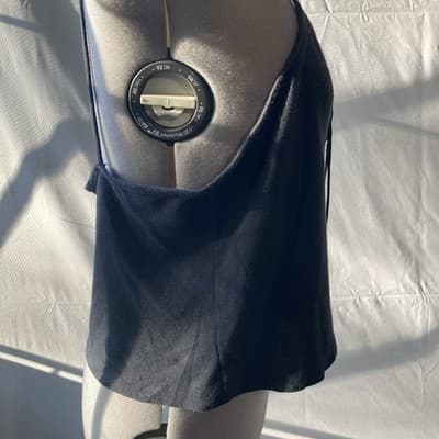 Vintage Fredericks of Hollywood Black Lace Cami Camisole Tank Top Whimsygoth L - Thumbnail 7