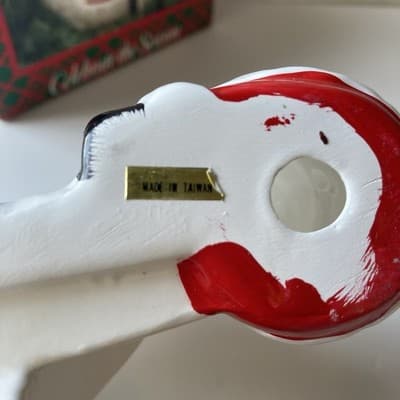Vintage Christmas Santa Ceramic Picture Frame VTG XMAS Santa Claus Wreath 80/90s - Thumbnail 16