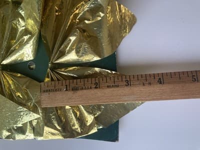 Vintage Christmas Gold Bow Ornaments Wreaths Gifts Deadstock 3Packs Good Tidings - Thumbnail 5