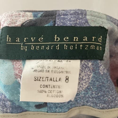 Vintage Harve Benard Tropical Palm Botanical AOP Cotton Skirt Size 8 VTG A-line - Thumbnail 3