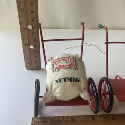 Vintage Christmas Ornaments 3pcs Red Wheelbarrow Kurt Adler Read Description - Thumbnail 10